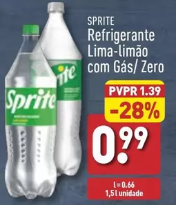 Oferta de Sprite - Refrigerante Lima-Limão Com Gás/Zero por 0,99€ em Aldi