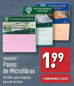 Oferta de Unamat - Panos De Microfibras por 1,99€ em Aldi