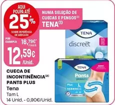 Oferta de Tena - Cueca De Incontinencia Pants Plus por 12,59€ em Intermarché