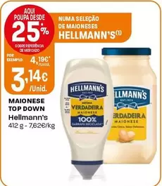 Oferta de Hellmann'S - Maionese Top Down por 3,14€ em Intermarché