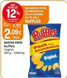 Oferta de Ruffles - Batata Frita por 2,09€ em Intermarché