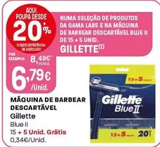 Oferta de Gillette - Maquina De Barbear Descartavel por 6,79€ em Intermarché