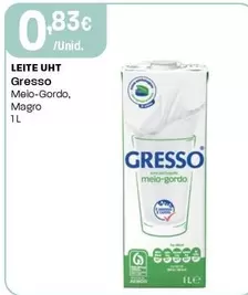 Oferta de Gresso - Leite UHT por 0,83€ em Intermarché