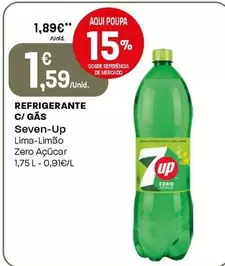 Oferta de Seven Up - Refrigerante C/Gás  por 1,59€ em Intermarché