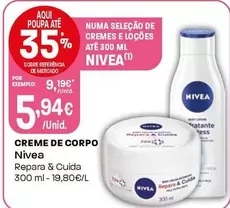 Oferta de Nivea - Creme De Corpo por 5,94€ em Intermarché