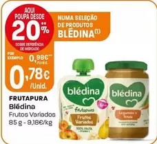 Oferta de Blédina - Frutapura por 0,78€ em Intermarché