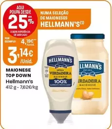 Oferta de Hellmann'S - Maionese Top Down por 3,14€ em Intermarché