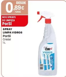 Oferta de Porsi - Spray Limpa Vidros por 0,89€ em Intermarché