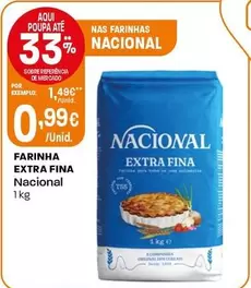 Oferta de Nacional - Farinha Extra Fina por 0,99€ em Intermarché