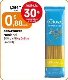 Oferta de Nacional - Esparguete por 0,88€ em Intermarché