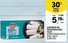 Oferta de Iglo - Lombos De Pescada Msc por 5,19€ em Continente