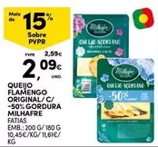 Oferta de Milhafre - Queijo Flamengo Original/ C/ 50% Gordura por 2,09€ em Continente