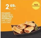 Oferta de Folhado Salsicha C/ Queijo Pack Poupanca por 2,69€ em Continente