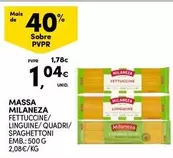 Oferta de Milaneza - Massa por 1,04€ em Continente