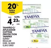 Oferta de Tampax - Tampao C/ Aplicador Cotton Protection por 4,23€ em Continente