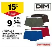 Oferta de Dim - Conj. 2 Boxers Homem por 9,34€ em Continente