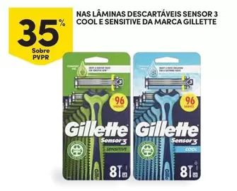 Oferta de Gillette - Nas Láminas Descartaveis Sensor 3 Cool E Sensitive Da Marcaem Continente