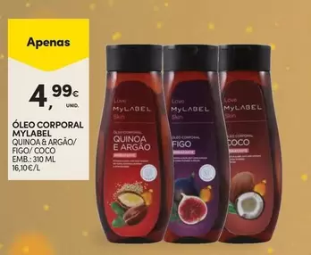 Oferta de Mylabel - Óleo Corporal por 4,99€ em Continente