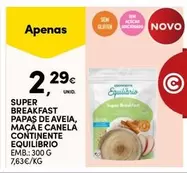 Oferta de Continente - Super Breakfast Papas De Aveia, Maçãe Canela Contimente Equilibrio por 2,29€ em Continente