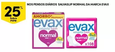 Oferta de Evax - Nos Pensos Dários Salvaslip Normal Da Marcaem Continente