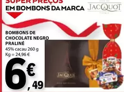 Oferta de Jacquot - Bombons De Chocolate Negro Praliné por 6,49€ em E.Leclerc