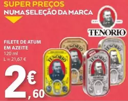 Oferta de Tenorio - Filete De Atum Em Azeite por 2,6€ em E.Leclerc