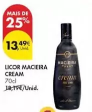 Oferta de Macieira - Licor Macieira Cream por 13,49€ em Pingo Doce