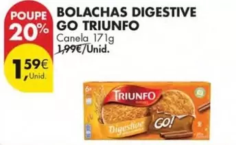 Oferta de Triunfo - Bolachas Digestive por 1,59€ em Pingo Doce