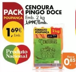 Oferta de Pingo doce - Cenoura por 1,69€ em Pingo Doce