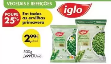 Oferta de Iglo - Em Todas As Ervilhas Primavera por 2,99€ em Pingo Doce