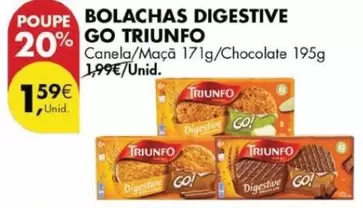 Oferta de Triunfo - Bolachas Digestive por 1,59€ em Pingo Doce