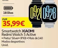 Oferta de Xiaomi - Smartwatch Preto  Redmi Watch 5 Active por 35,99€ em Auchan