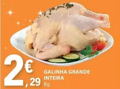 Oferta de Galinha Grande Inteira por 2,29€ em E.Leclerc