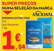 Oferta de Nacional - Farinha Extra Fina por 1,04€ em E.Leclerc