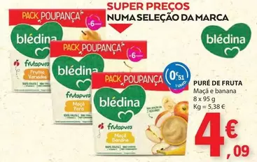 Oferta de Blédina - Puré De Fruta por 4,09€ em E.Leclerc