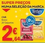 Oferta de Tetley - Cha Boost 20 Saquetas por 2,64€ em E.Leclerc