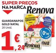 Oferta de Renova - Guardanapos Gold Natal por 1,24€ em E.Leclerc