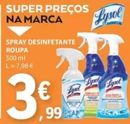 Oferta de Lysol - Spray Desinfetante Roupa por 3,99€ em E.Leclerc