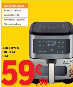 Oferta de Air Fryer Digital Raf por 59€ em E.Leclerc