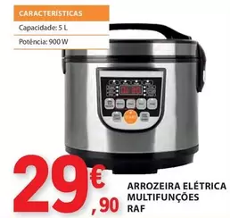 Oferta de Arrozeira Elétrica Multifunções Raf por 29,9€ em E.Leclerc