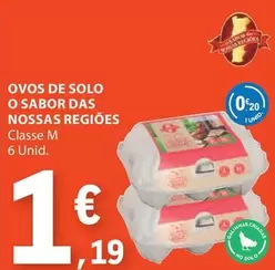 Oferta de Ovos De Solo O Sabor Das Nossas Regioes por 1,19€ em E.Leclerc