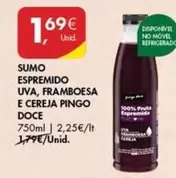 Oferta de Pingo doce - Espremido Uva, Framboesa E Cereja Pingo por 1,69€ em Pingo Doce