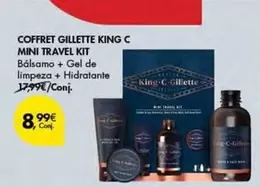 Oferta de Gillette - Coffret King C Mini Travel Kit por 8,99€ em Pingo Doce