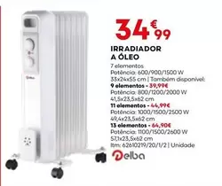 Oferta de A+ - Irradiador A Oleo por 34,99€ em Bricomarché