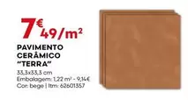 Oferta de Pavimento Ceramico "terra" por 7,49€ em Bricomarché