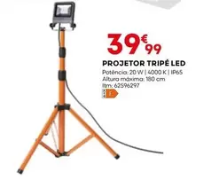 Oferta de Projetor Tripé Led por 39,99€ em Bricomarché