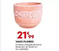 Oferta de Vaso Flores por 21,99€ em Bricomarché