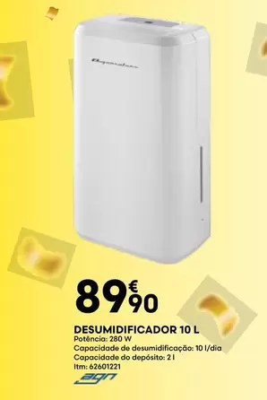 Oferta de Desumidificador 10 L por 89,9€ em Bricomarché