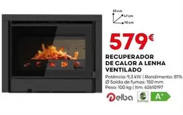 Oferta de A+ - Recuperador De Calor A Lenha Ventilado por 579€ em Bricomarché