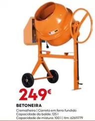 Oferta de Betoneira por 249€ em Bricomarché